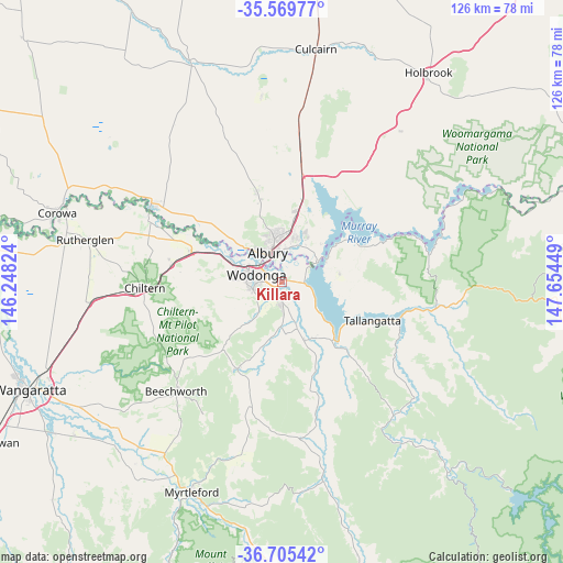 Killara on map