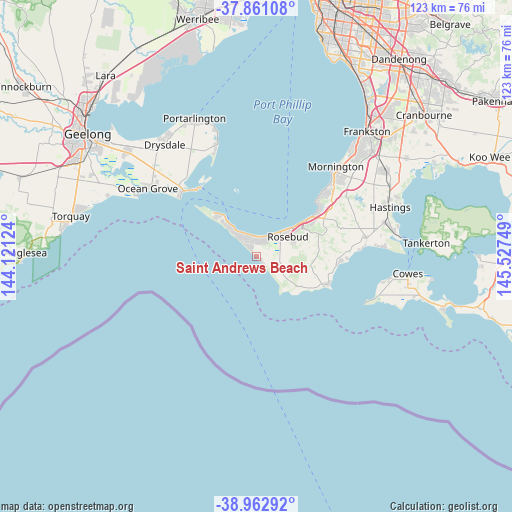 Saint Andrews Beach on map