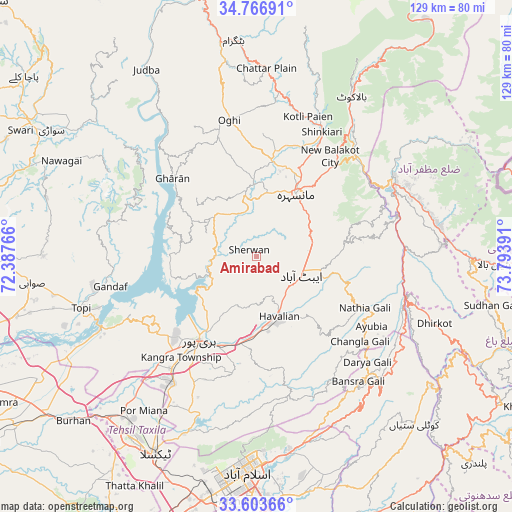 Amirabad on map