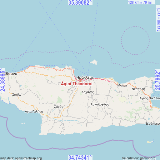 Ágioi Theódoroi on map