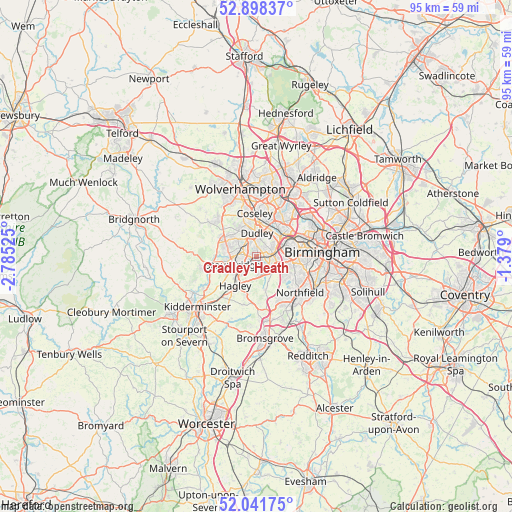 Cradley Heath on map
