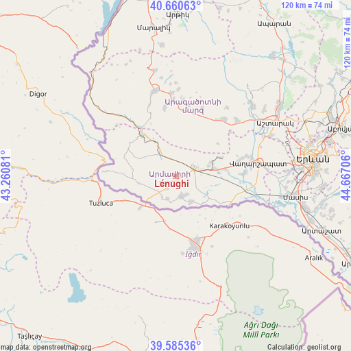 Lenughi on map