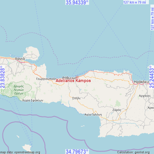 Adelianós Kámpos on map