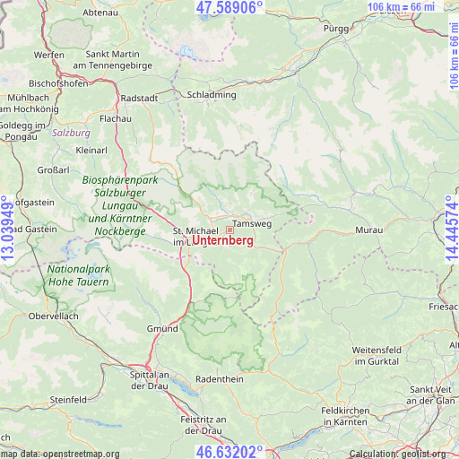 Unternberg on map