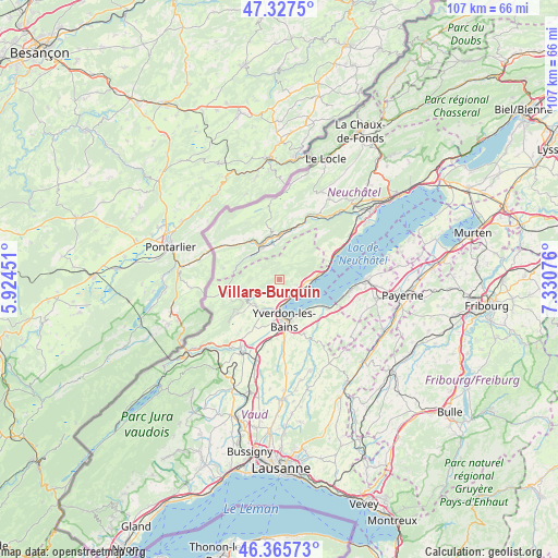 Villars-Burquin on map