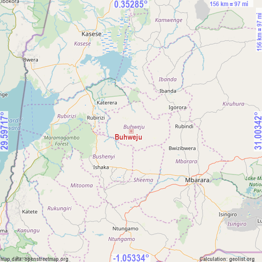 Buhweju on map