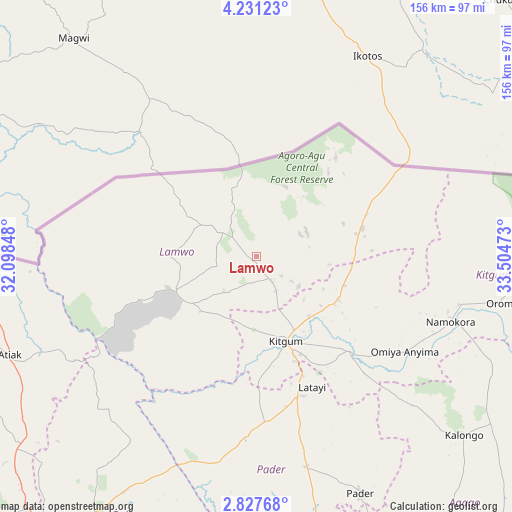 Lamwo on map