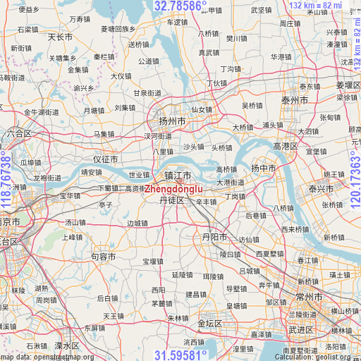 Zhengdonglu on map