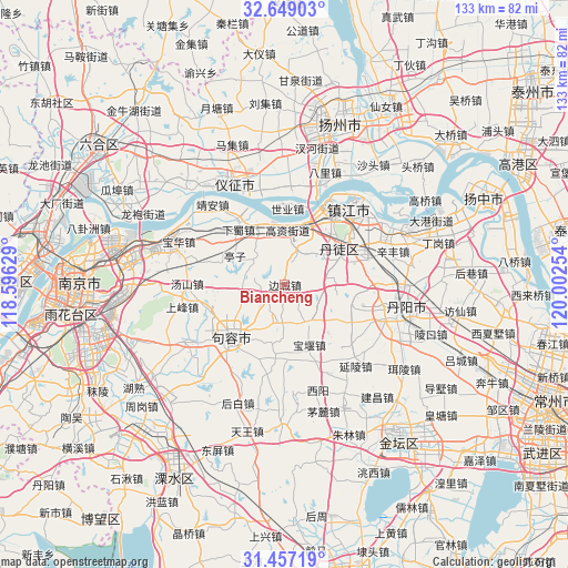 Biancheng on map