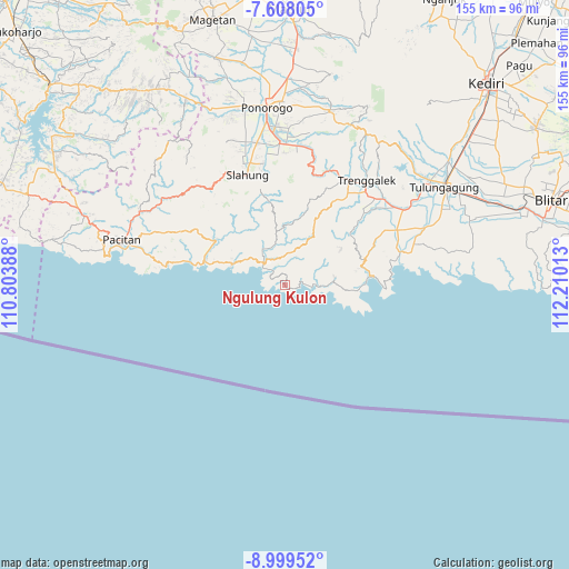 Ngulung Kulon on map
