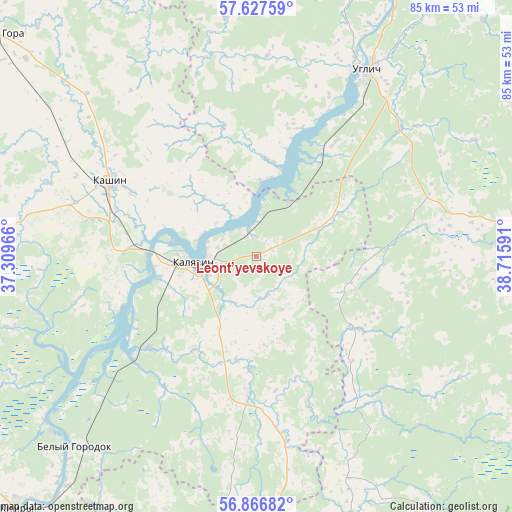 Leont’yevskoye on map