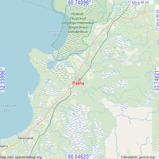 Pasha on map