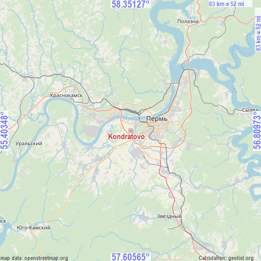 Kondratovo on map