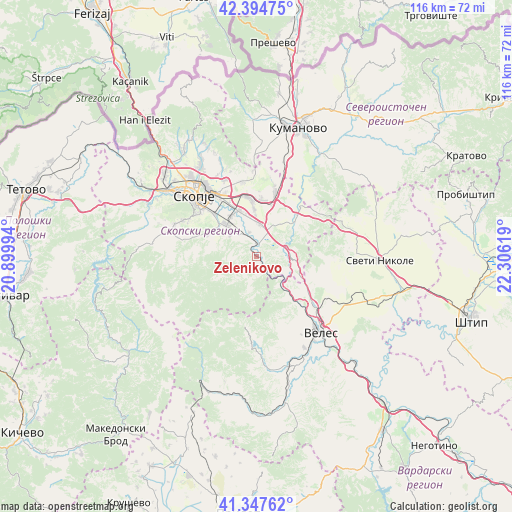 Zelenikovo on map