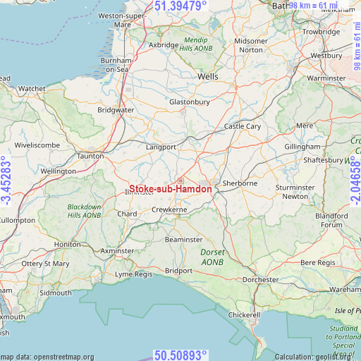 Stoke-sub-Hamdon on map