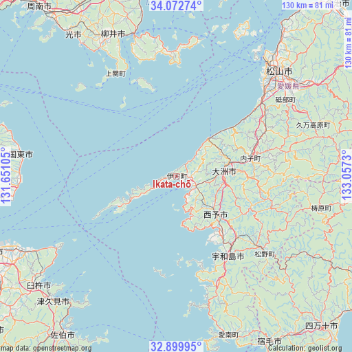 Ikata-chō on map