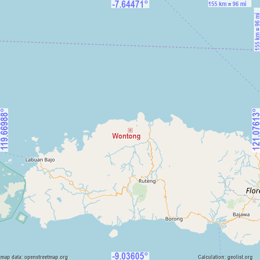 Wontong on map