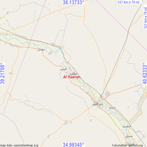 Al Kasrah on map