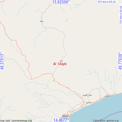 Al ‘Ulayb on map