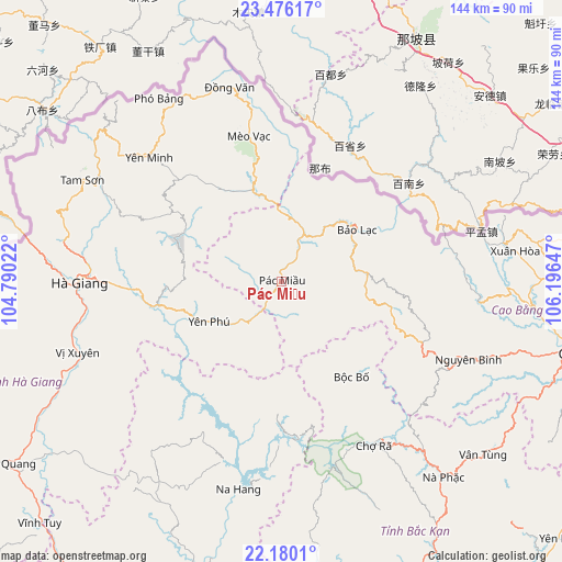 Pác Miầu on map