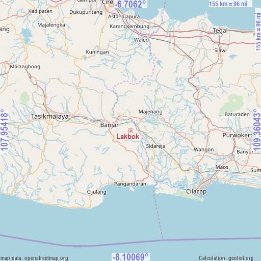 Lakbok on map