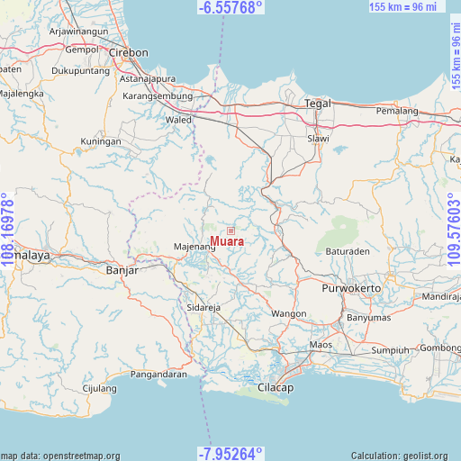 Muara on map