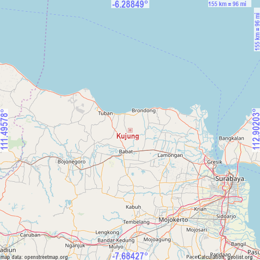 Kujung on map