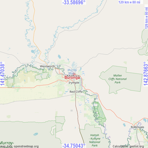 Buronga on map