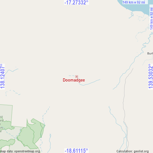 Doomadgee on map
