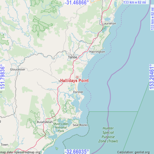 Hallidays Point on map