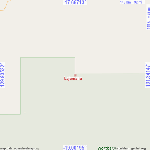 Lajamanu on map