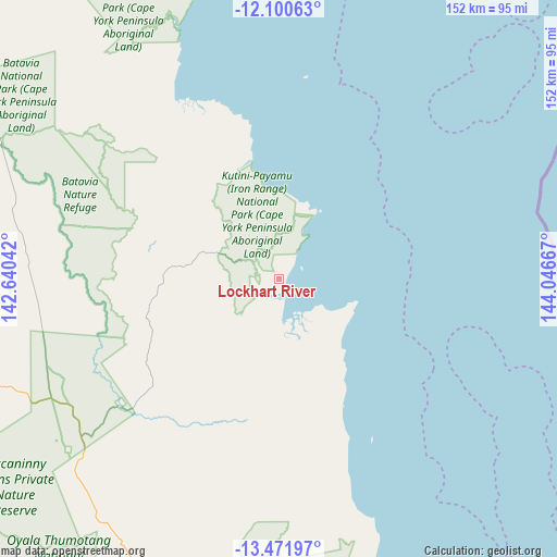 Lockhart River on map