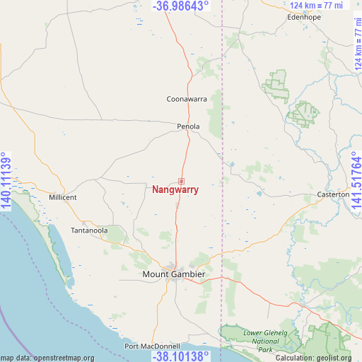 Nangwarry on map