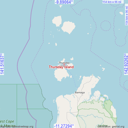Thursday Island on map