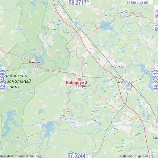 Bologoye-4 on map