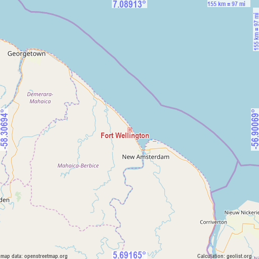 Fort Wellington on map