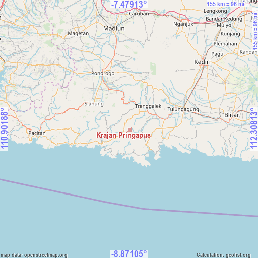 Krajan Pringapus on map