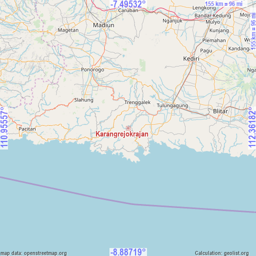 Karangrejokrajan on map