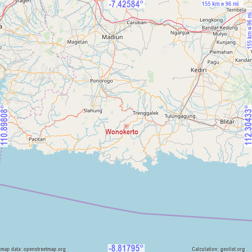 Wonokerto on map