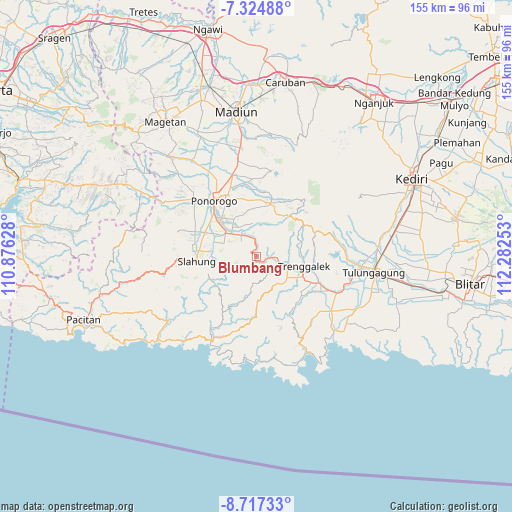 Blumbang on map