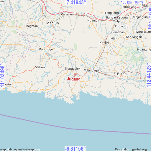 Jugang on map