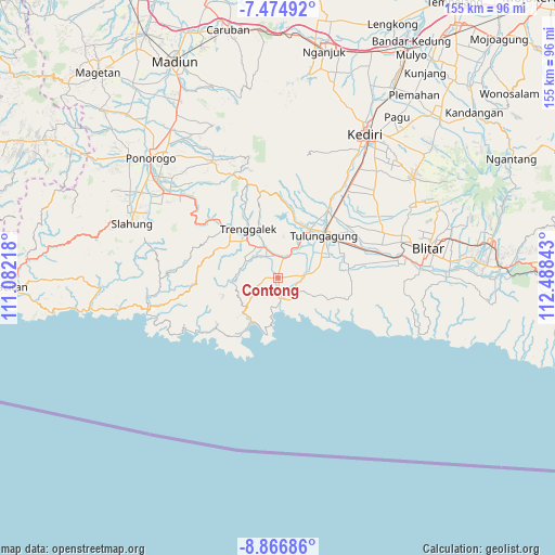 Contong on map