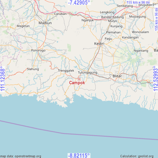 Campok on map