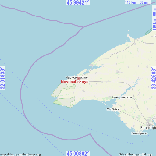 Novosel’skoye on map