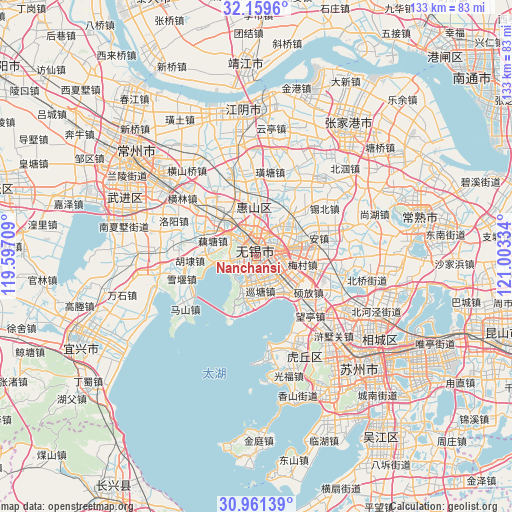 Nanchansi on map