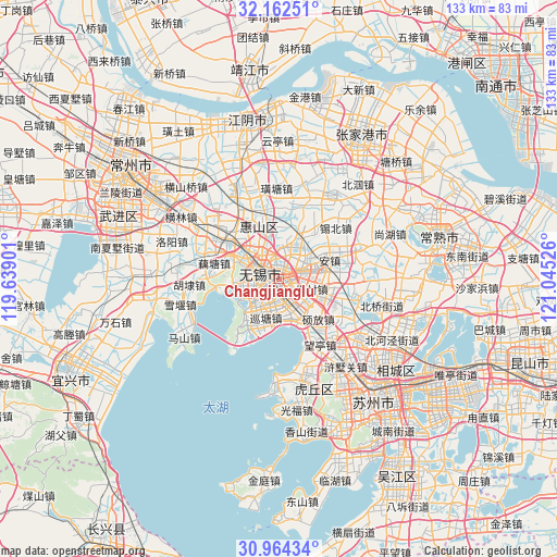 Changjianglu on map