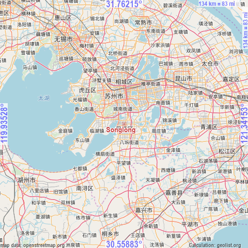 Songlong on map