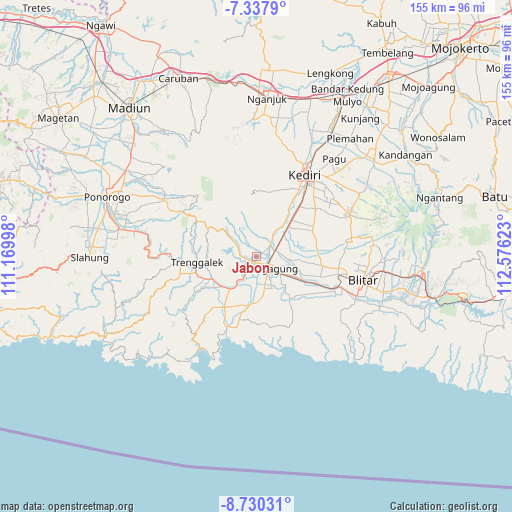 Jabon on map