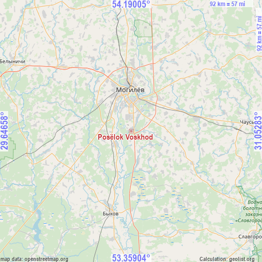 Posëlok Voskhod on map