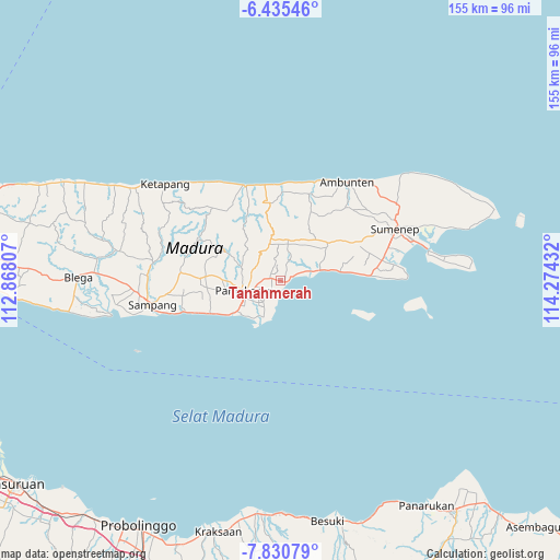 Tanahmerah on map